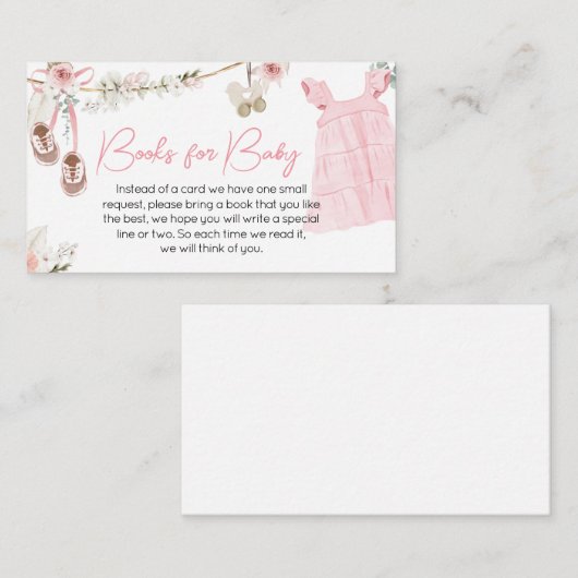 Sweet Baby Girl Boho Kledingboeken voor Baby Informatiekaartje (Voorkant / Achterkant)