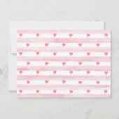 Sweet Baby Girl Bunny Baby shower Invitation Kaart (Achterkant)