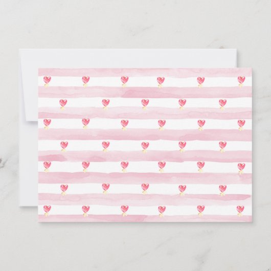 Sweet Baby Girl Bunny Baby shower Invitation Kaart (Achterkant)