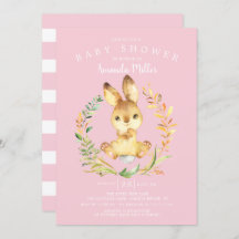 Sweet Baby Girl Bunny Baby shower