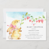 Sweet Baby Girl Bunny Baby shower Kaart (Voorkant)