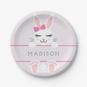 Sweet Baby Girl Bunny Personalized Papieren Bordje