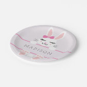 Sweet Baby Girl Bunny Personalized Papieren Bordje (Gekanteld)