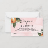 Sweet Baby Girl Clementine Girl Diaper Raffle Notitiekaartje (Voorkant)