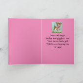 Sweet Baby Girl  Deer Shower Gift Kaart (Binnen)