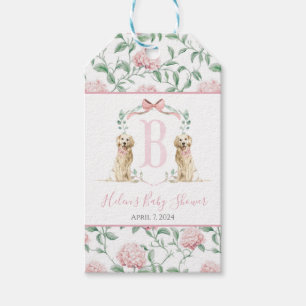 Sweet Baby Girl Dog Baby shower Gift Label Cadeaulabel