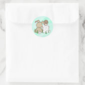 Sweet Baby Girl en Easter Bunny Ronde Sticker (Tas)