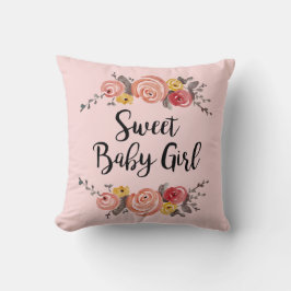 Sweet Baby Girl Floral Sierkussen