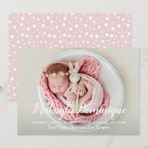 Sweet Baby Girl Foto geboorteaankondigingen
