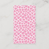 Sweet Baby Girl Giraffe Baby shower Luier Raffle Informatiekaartje (Achterkant)