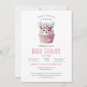 Sweet Baby Girl is op weg naar een cupcake Baby sh Kaart (Voorkant)