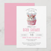 Sweet Baby Girl is op weg naar een cupcake Baby sh Kaart (Voorkant / Achterkant)