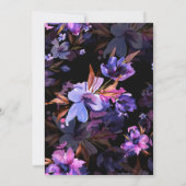 Sweet baby girl levendig paarse roze bloem kaart (Achterkant)