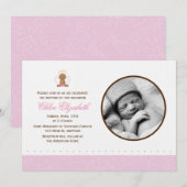 Sweet Baby Girl Photo Baptisme Kaart (Voorkant / Achterkant)