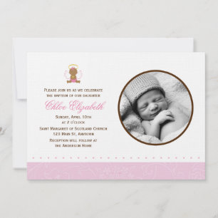 Sweet Baby Girl Photo Baptisme Kaart