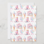 Sweet Baby Girl Schattige Pastel Snoep Baby shower Kaart (Achterkant)