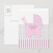 Sweet Baby Girl Shower Uitnodiging Briefkaart (Voorkant / Achterkant)
