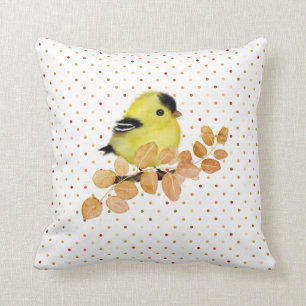 Sweet Baby Goldfinch Bird Sierkussen