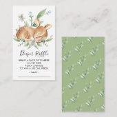 Sweet Baby Herten Luier Raffle Ticket Informatiekaartje (Voorkant / Achterkant)