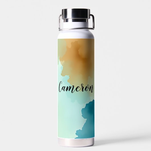 Sweet Baby Highland Koe gepersonaliseerd Waterfles (Achterkant)