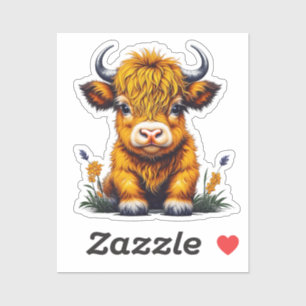 Sweet Baby Highland Koe Sticker