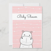Sweet Baby Hippo Baby shower Kaart (Voorkant)