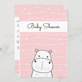 Sweet Baby Hippo Baby shower Kaart