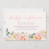 Sweet Baby in bloei roze bloemen meisje Baby showe Kaart (Voorkant)