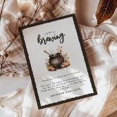 Sweet Baby Is Brewing Halloween Baby Shower Bedankkaart