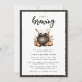 Sweet Baby Is Brewing Halloween Baby Shower Kaart (Voorkant)