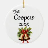 Sweet Baby Jesus Kerstnaam & datum Keramisch Ornament (Achterkant)