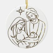 Sweet Baby Jesus Natitivity Scene Kerstster Keramisch Ornament (Voorkant)
