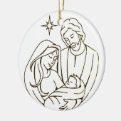 Sweet Baby Jesus Natitivity Scene Kerstster Keramisch Ornament (Links)