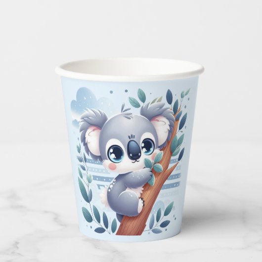 Sweet Baby Koala - Paper Cup Papieren Bekers (Voorkant)