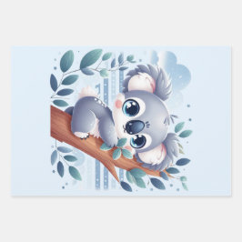 Sweet Baby Koala - Planner Inpakpapier Vel