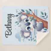 Sweet Baby Koala - Sherpa Blanket Deken (Voorkant (horizontaal))