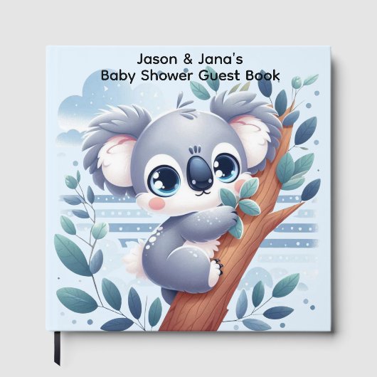 Sweet Baby Koala - Shower Guest Book Gastenboek (Voorkant)
