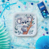 Sweet Baby Koala - Square Paper Plates Papieren Bordje (Feest)