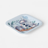 Sweet Baby Koala - Square Paper Plates Papieren Bordje (Gebogen)