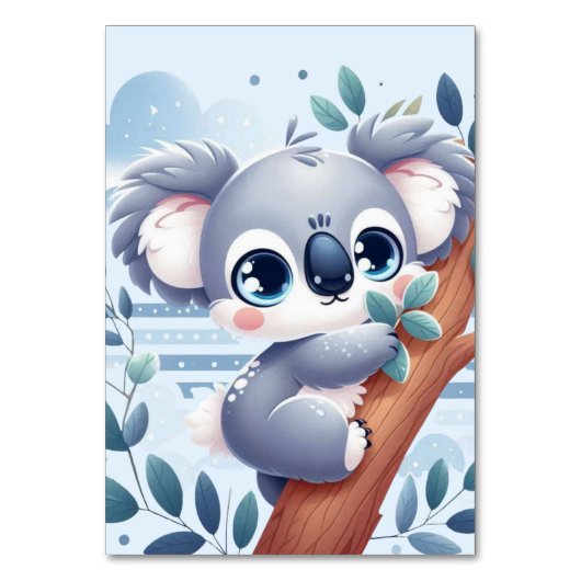 Sweet Baby Koala - Table Card Kaart (Voorkant)