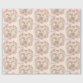 Sweet Baby Lamb Naam toevoegen Spring Cadeaupapier (Vlak)