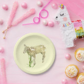 Sweet Baby Lamb op geel 7-inch Bord papier (Feest)