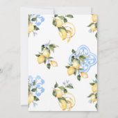 Sweet Baby Lemon Baby shower Kaart (Achterkant)