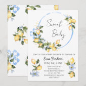 Sweet Baby Lemon Baby shower Kaart (Voorkant / Achterkant)
