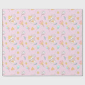 Sweet Baby Llama Pink Cadeaupapier (Vlak)