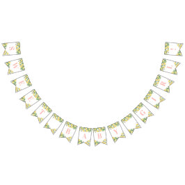 Sweet Baby Meisje Roze Citroenen Citrus Baby showe Vlaggetjes