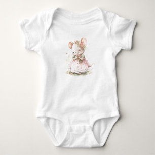 Sweet Baby Mouse Muizen met Kleding en Bloemen Romper