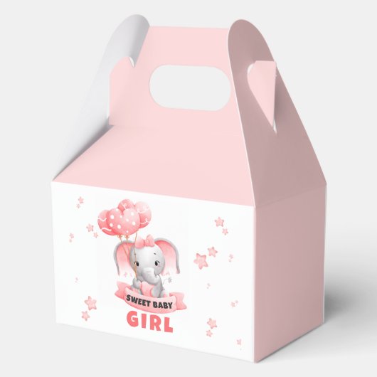 Sweet Baby Olifant Baby shower Bedankdoosjes (Achterkant)