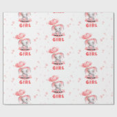 Sweet Baby Olifant Baby shower Cadeaupapier (Vlak)