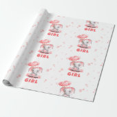 Sweet Baby Olifant Baby shower Cadeaupapier (Uitgerold)
